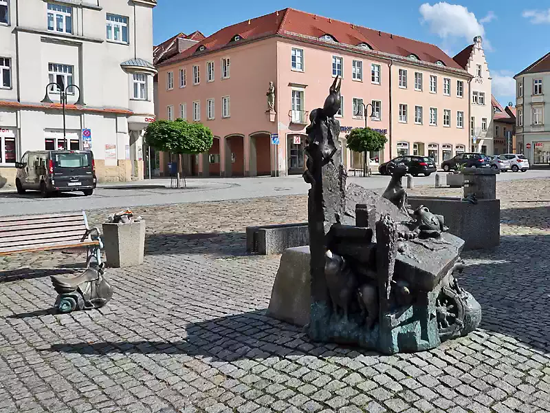 Neustadt / Sa., Marktbrunnen von Vinzenz Wanitschke