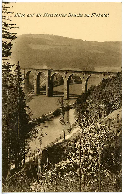 Hetzdorfer Brücke, Postkarte 1924