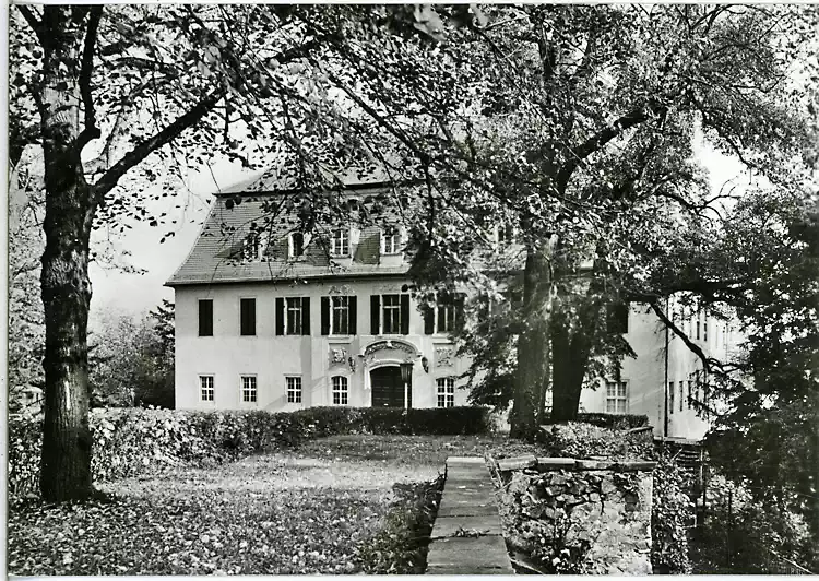Meißen, Schloss Siebeneichen, Ansichtskarte 1984