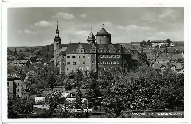Zschopau. Schloss Wildeck, Ansichtskarte 1935
