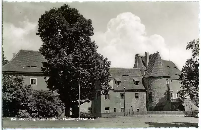 Schloss Rothschönberg, Ansichtskarte 1956