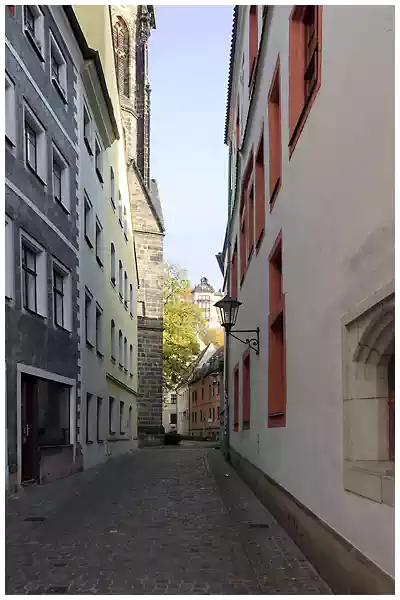 Pirna, Schlossgasse Blick zum Schloss Sonnenstein
