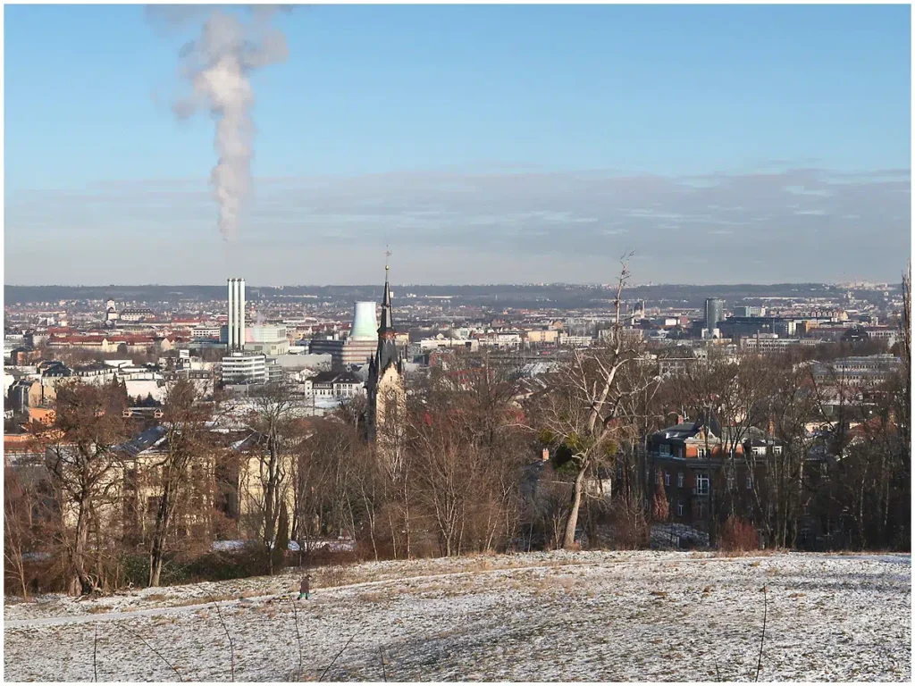 Bienertpark Hoher Stein, Blick auf Dresden