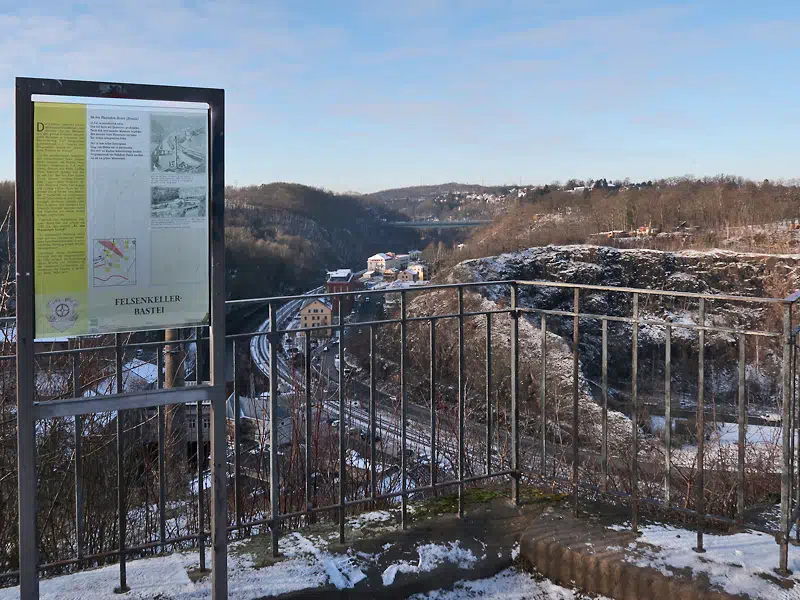 Hoher Stein Dresden, Aussichtspunkt Felsenkeller Bastei