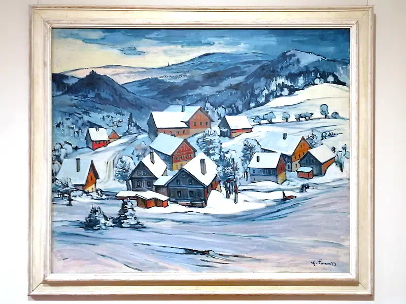 Osterzgebirgskunst, Erich Fraaß, Erzgebirge im Winter, 1968