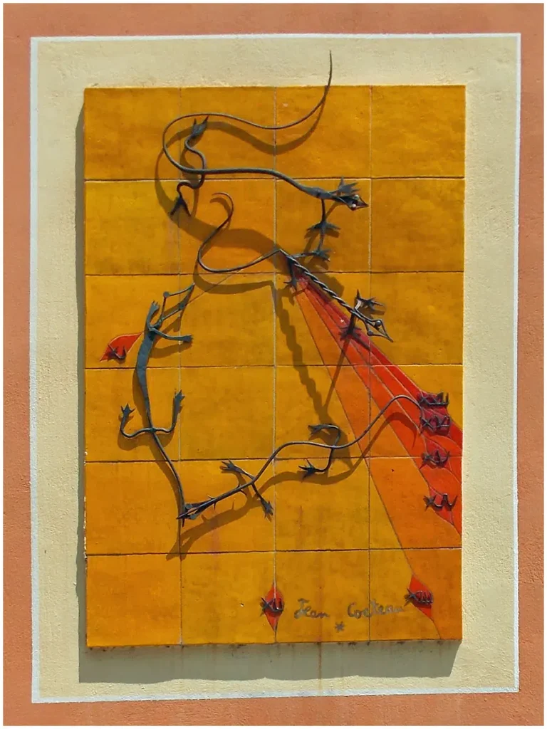 Sonnenuhr, Coaraze (Provence), Jean Cocteau