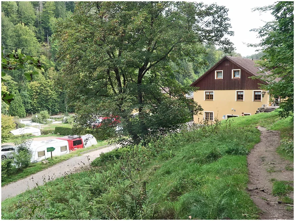 Sächsische Schweiz, Kirnitzschtal, Ostrauer-Mühle Campingplatz