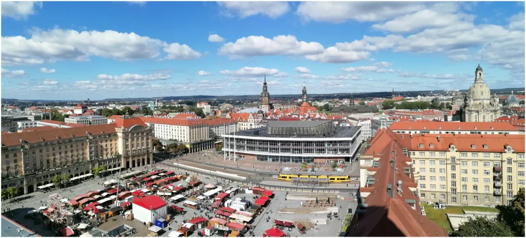 Dresden, Panoramafoto von Kreuzkirche