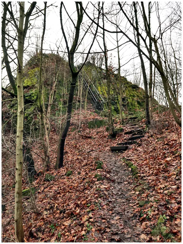 Cottaer Spitzberg, Aufstieg zum Plateau